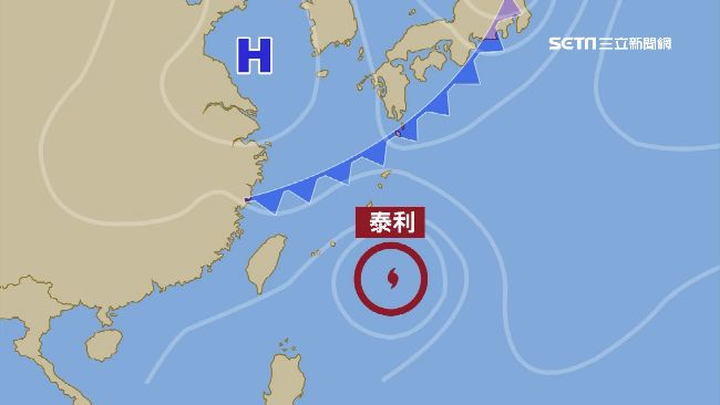 北海岸、基隆警戒　泰利恐挾驚人雨勢