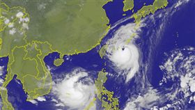 泰利颱風中心出現愛心。（圖／翻攝自中央氣象局）