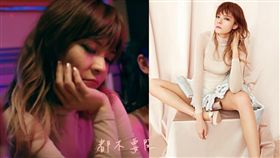 「女孩與機器人」美女主唱Riin在MV中微醺眼神非常誘人。（圖／ROKON 滾石電音提供）