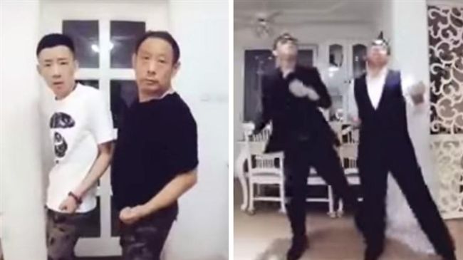 兒子拍搞怪影片　這老爸配合度超高！