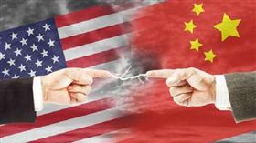 美國、中國大陸、國旗、中美大戰／達志影像／美聯社