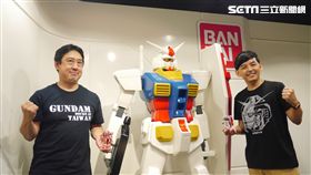 鋼彈基地　台灣萬代南夢宮有限公司總經理兼董事 木村武史　黃子佼　葉立斌攝