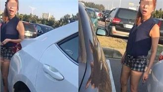 短褲妹人肉佔車位　嗆台灣欺負越南
