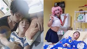 泰國,植物人,父愛,意外,搞笑,扮醜,女裝（圖／翻攝自น้องอิคคิว 臉書）