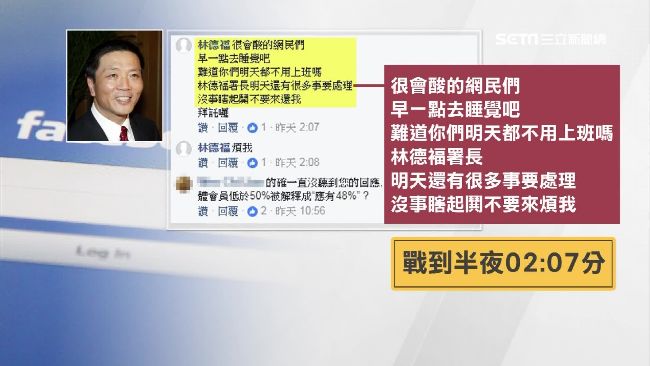 超嗆辣！體育署長FB夜半與網友開戰
