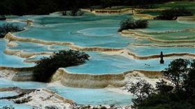 九寨溝,考察團,生態,環境,景觀,保護區,空拍,自然,工程修復,大陸　圖／翻攝自四川日報　https://goo.gl/yX1LPo