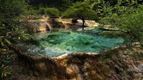 九寨溝,考察團,生態,環境,景觀,保護區,空拍,自然,工程修復,大陸　圖／翻攝自四川日報　https://goo.gl/yX1LPo