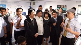 行政院長賴清德20日下午視察「亞洲·矽谷計畫執行中心桃園總部」。（行政院提供）