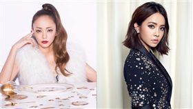 安室奈美惠,蔡依林（圖／翻攝自蔡依林臉書、Namie Amuro臉書）