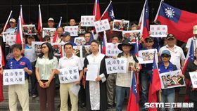 藍天行動聯盟赴北檢控告謝志鑫、柯文哲，涉嫌傷害、教唆傷害。記者潘千詩攝影