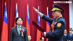 警政署長陳家欽交接典禮，由內政部長葉俊榮負責監交（翻攝畫面）