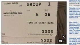 出國,登機證,飛機,搭機,SSSS,代碼,二次安檢,乘客,機票（圖／翻攝自Daily Mail）http://www.dailymail.co.uk/news/article-4904910/What-does-SSSS-airplane-boarding-pass-mean.html