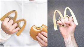 ▲紐約藝術家把知名大公司企業徽章變成時尚武器。（圖／翻攝自Tom Galle）