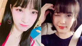 LABOUM 律喜 IU 合成圖/翻攝自IG