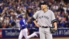 ▲日本投手田中將大面對多蘭多藍鳥遭到3轟狙擊吞敗。（圖／美聯社／達志影像）