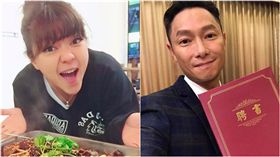 ▲杜詩梅受過謝祖武幫助。（合成圖／翻攝杜詩梅、謝祖武臉書）