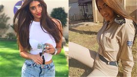 以色列前空軍女兵Coral Zitker。（合成圖／翻攝自Coral Zitker Instagram）