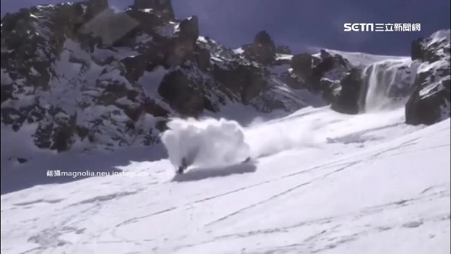 耍帥不成！滑雪客飛躍失敗落地滾7圈