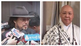 恆述法師,張菲（合成圖／資料照、翻攝自恆述法師微博）