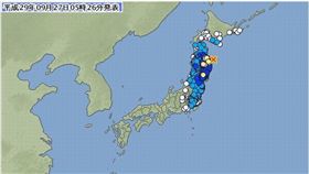 日本地震（圖／翻攝自日本氣象廳網頁www.jma.go.jp）