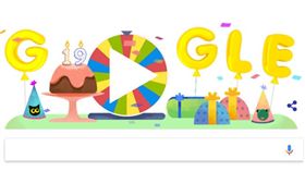 google 幸運轉盤　翻攝網頁　Doodle