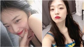 ▲雪莉退團後，作風變得相當大膽。（合成圖／翻攝自雪莉IG）