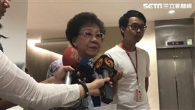 富邦併台北銀行，前副總統呂秀蓮控告馬英九，以告發人身分到台北地檢署應訊。記者潘千詩攝影