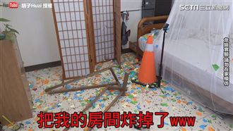 自製巨大拉炮　房間爆炸慘變「廢墟」
