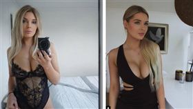 模特兒莎拉哈里斯（Sarah Harris），對於自己的胸部太大深感困擾，還直言說：「醫生把我的胸部弄太大了！」（圖／翻攝自Sarah Harris IG）