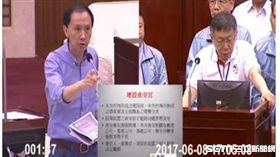 台北市議會第12屆第5次定期大會市政總質詢李新議員質詢市長柯文哲，要求設立「食品保安官」。（圖／台北市衛生局提供）