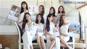 ▲空姐們個個身材與臉蛋一流當任麻豆、攝影師，自製自銷年曆做公益。（圖／三立）