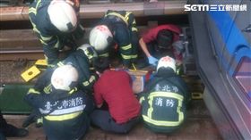 捷運明德站跳軌／翻攝畫面