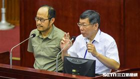 台北市長柯文哲2日赴市議會專案報告 圖／記者林敬旻攝
