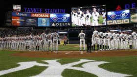 ▲美國職棒季後賽第一戰在紐約洋基主場開打。（圖／美聯社／達志影像）