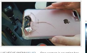 愛瘋也能防彈！她幸運躲過死劫　因為i7幫擋子彈
圖／翻攝自NBC4i.com