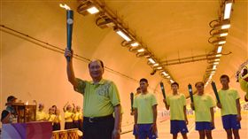 ▲宜蘭代理縣長吳澤成點燃全國運動會聖火。（圖／大會提供）