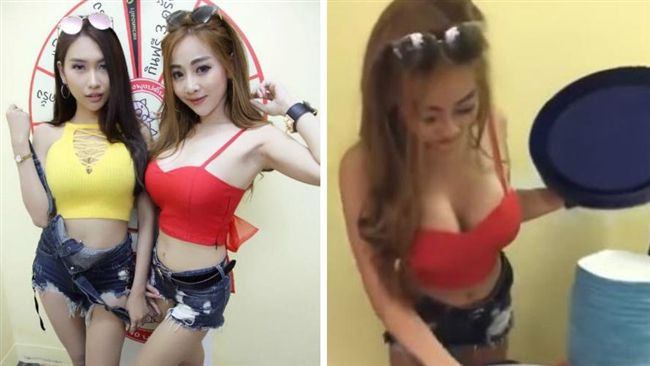 泰小吃店推吃到飽　超胸姐妹花幫帶位