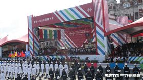 2017雙十國慶大會8日下午在總統府前舉行預演。（記者盧素梅攝）