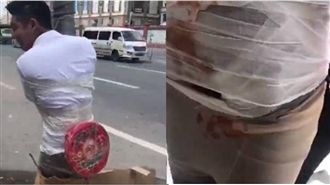 最慘新郎！遭朋友鬧婚「屁股綁鞭炮」