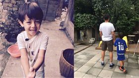 劉燁,諾一（合成圖／翻攝自劉燁微博）