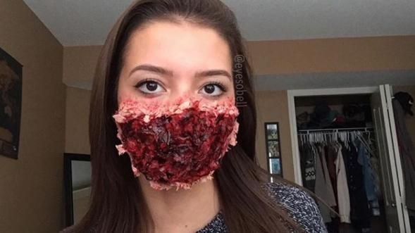 超狂喪屍妝！正妹化出逼真爛臉