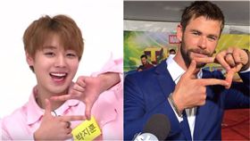 朴志訓,雷神索爾,克里斯漢斯沃 圖翻攝自YOUTUBE、臉書
