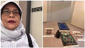 桃園機場,穆斯林祈禱室 圖/翻攝自Halimah Yacob臉書
新加坡總統哈莉瑪