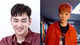 白虎 woozi nu'est seventeen 合成圖/翻攝自韓網.nu'est推特