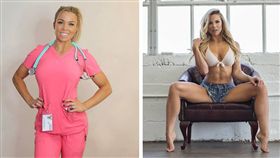 美國一名31歲女護理師蘿倫（Lauren Drain）有世界「最性感的護士」（圖／翻攝自laurendrainfit IG）
