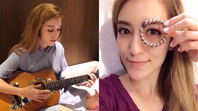 甜美女星半裸上身　擦上超深紅唇妝