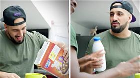 穀片,穀物,Cereal,網紅,TrackaBangBang,牛奶,順序
（圖／翻攝自臉書）