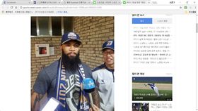 ▲密爾瓦基釀酒人強打Eric Thames到韓國訪問。（圖／截自韓國媒體）