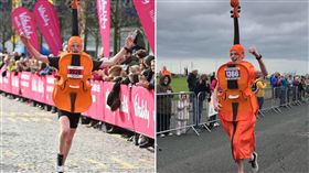 Alistair Rutherford,穿著樂器裝跑出最快半程馬拉松的紀錄人（圖／翻攝自Alistair Rutherford臉書）
