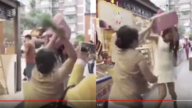 愛馬仕女插隊還羞辱人　大媽拿蔥狂K